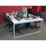 mesa de escritório plataforma 4 lugares Riachuelo mesa de escritório plataforma 4 lugares Riachuelo
