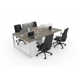 Mesa para Escritório Plataforma 4 Lugares Mesa para Escritório Plataforma 4 Lugares
